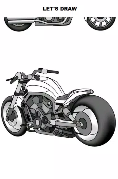 Draw Motorcycles: Cruiser Tangkapan skrin 0