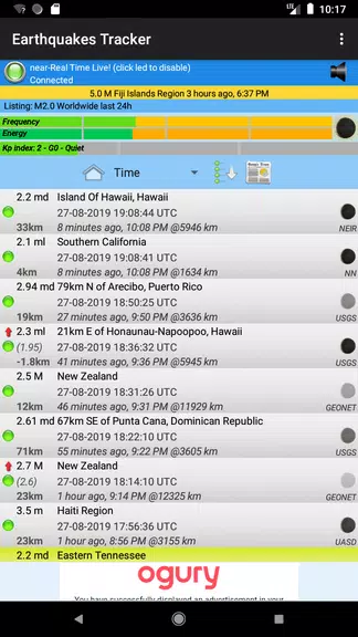 Earthquakes Tracker Screenshot 0