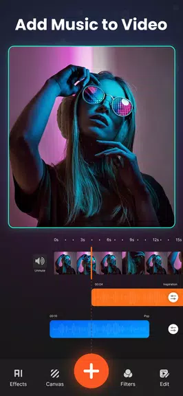 Add Music To Video & AI Editor ภาพหน้าจอ 1