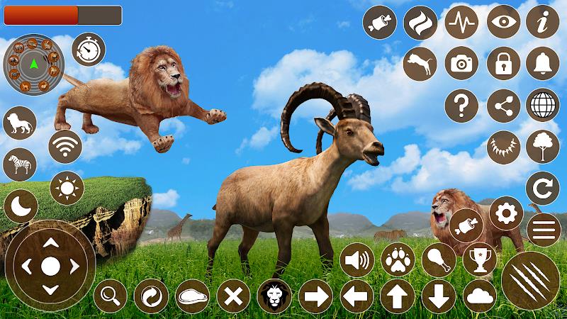 Lion Games 3D Animal Simulator Tangkapan skrin 1