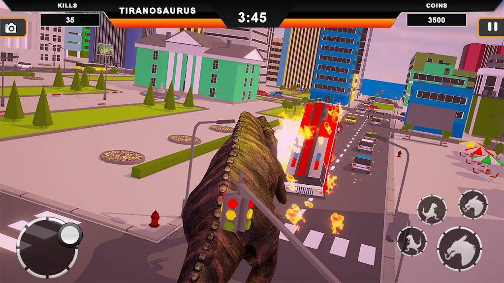Dinosaur Rampage: Dino City Rampage Simulator 螢幕截圖 3
