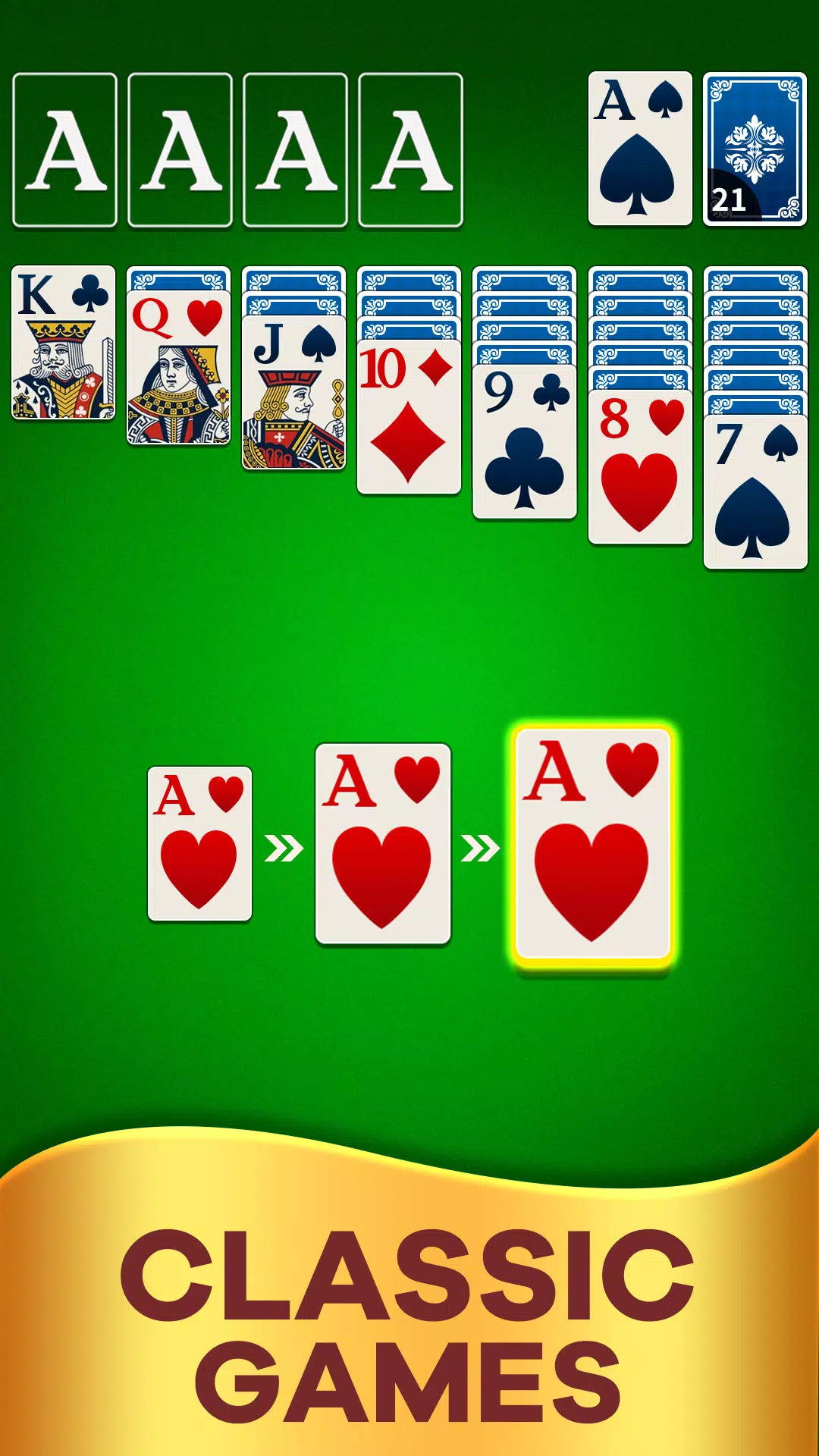 Classic Klondike Solitaire Скриншот 1
