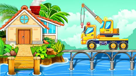 Build a House-Kids Truck Games ภาพหน้าจอ 0