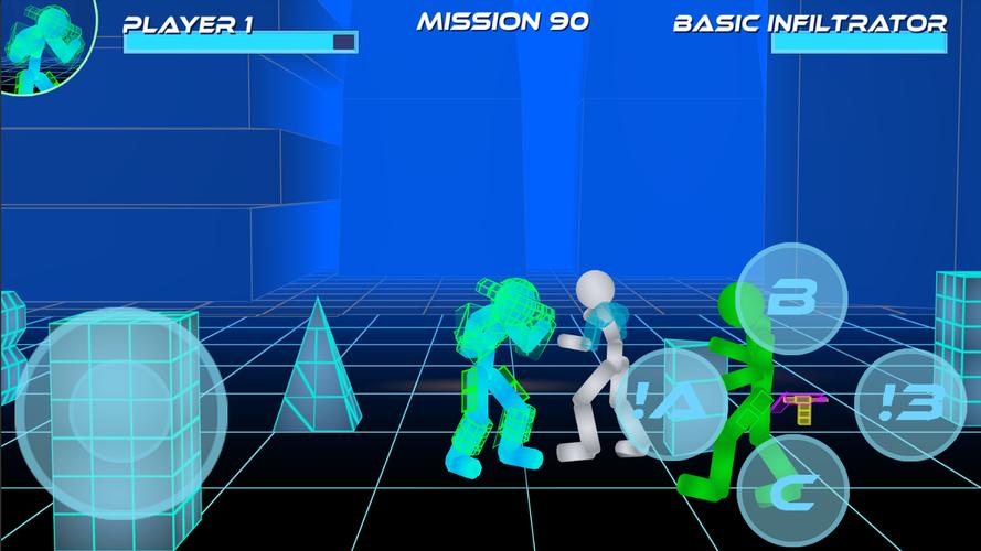Stickman Neon Street Fighting Captura de pantalla 1