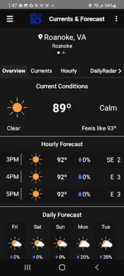 Schermata WSLS 10 Roanoke Weather 1