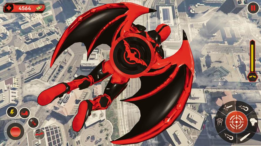 Flying Bat Robot Bike Game ภาพหน้าจอ 0