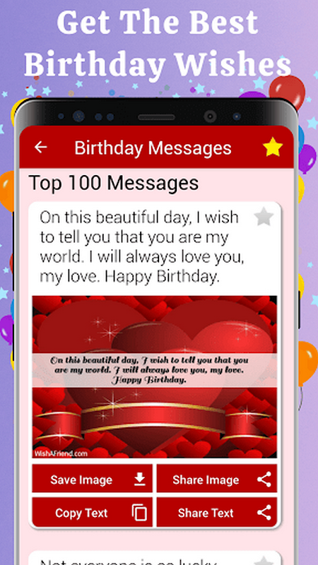 Cartes d’anniversaire Messages Capture d'écran 1