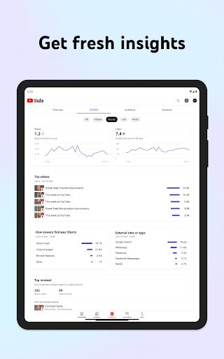 YouTube Studio ဖန်သားပြင်ဓာတ်ပုံ 1