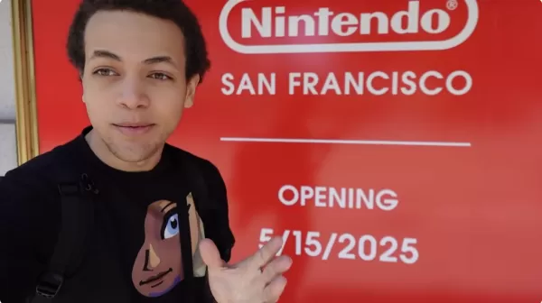 Camper ожидает Switch 2 в магазине San Francisco Nintendo до официального открытия