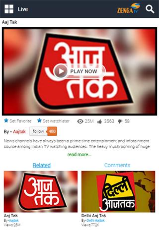 ZengaTV Mobile TV Live TV ภาพหน้าจอ 2