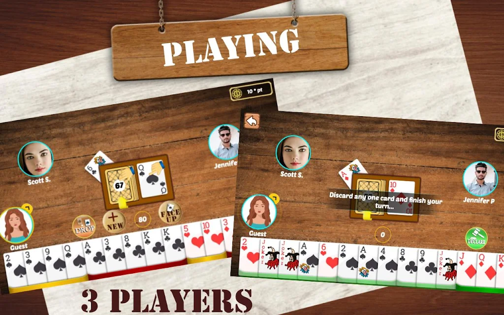 Indian Rummy: Play Original Circle Free Card Game Tangkapan skrin 1