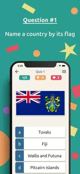 Flags Quiz:  World Geo Trivia Ekran Görüntüsü 1