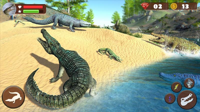 Wild Crocodile Family Sim Game Ekran Görüntüsü 3