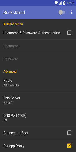 SocksDroid 스크린샷 1