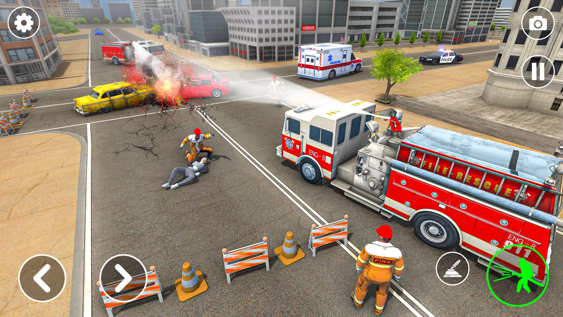 Fire Truck Rescue: Truck Games Ekran Görüntüsü 1