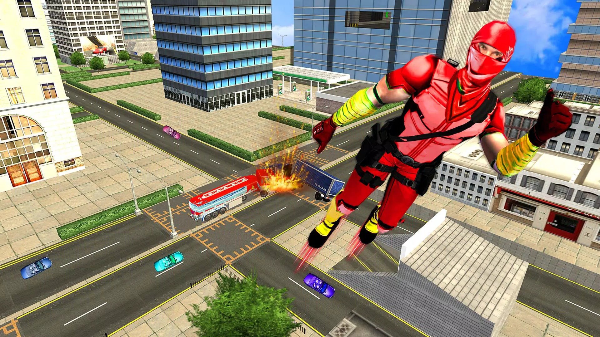 Flying Ninja Hero Crime Chase Captura de tela 0