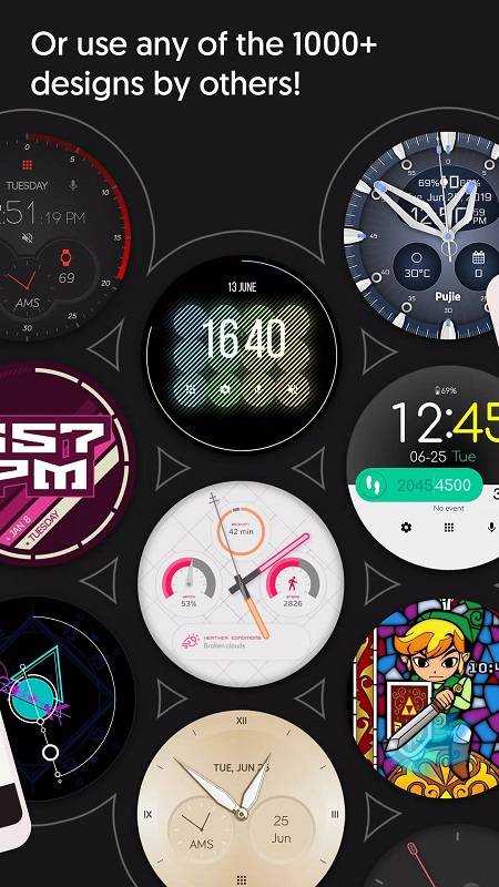 Watch Faces - Pujie - Premium 스크린샷 1