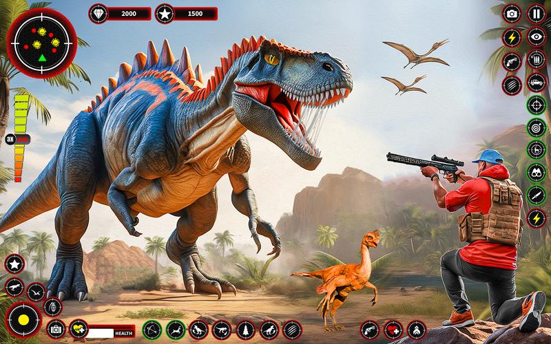 Dino Hunter 3D Hunting Games स्क्रीनशॉट 1
