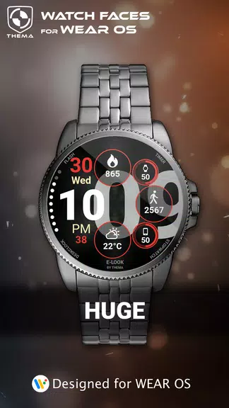 Huge Watch Face Tangkapan skrin 0