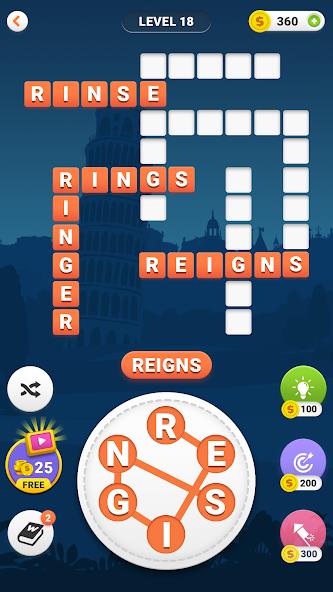 Word Search: Crossword puzzle Mod 螢幕截圖 2
