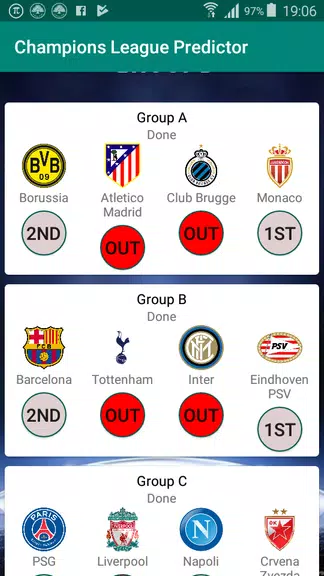 Champions Football Predictor Screenshot 0