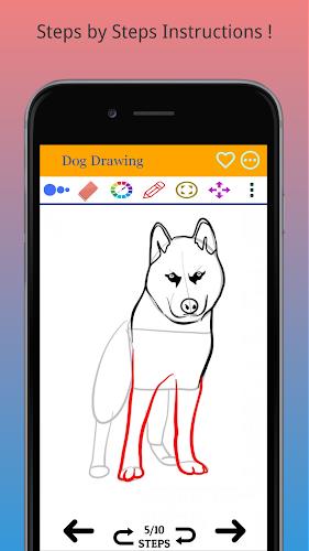 How to Draw Dog Step by Step Screenshot 1