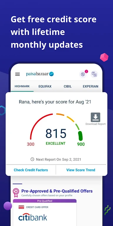 CreditScore, CreditCard, Loans ဖန်သားပြင်ဓာတ်ပုံ 1
