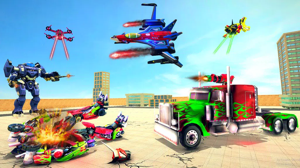 Truck Robot Transform Game 螢幕截圖 2