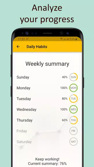 Daily activities tracker Captura de tela 2