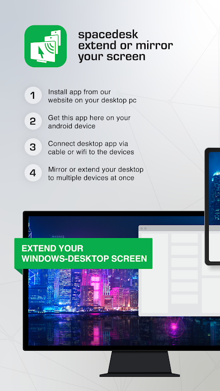 spacedesk - USB Display for PC Captura de pantalla 2