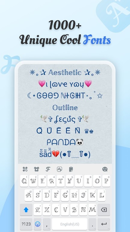 Cool Fonts – Keyboard & Themes Mod Capture d'écran 1