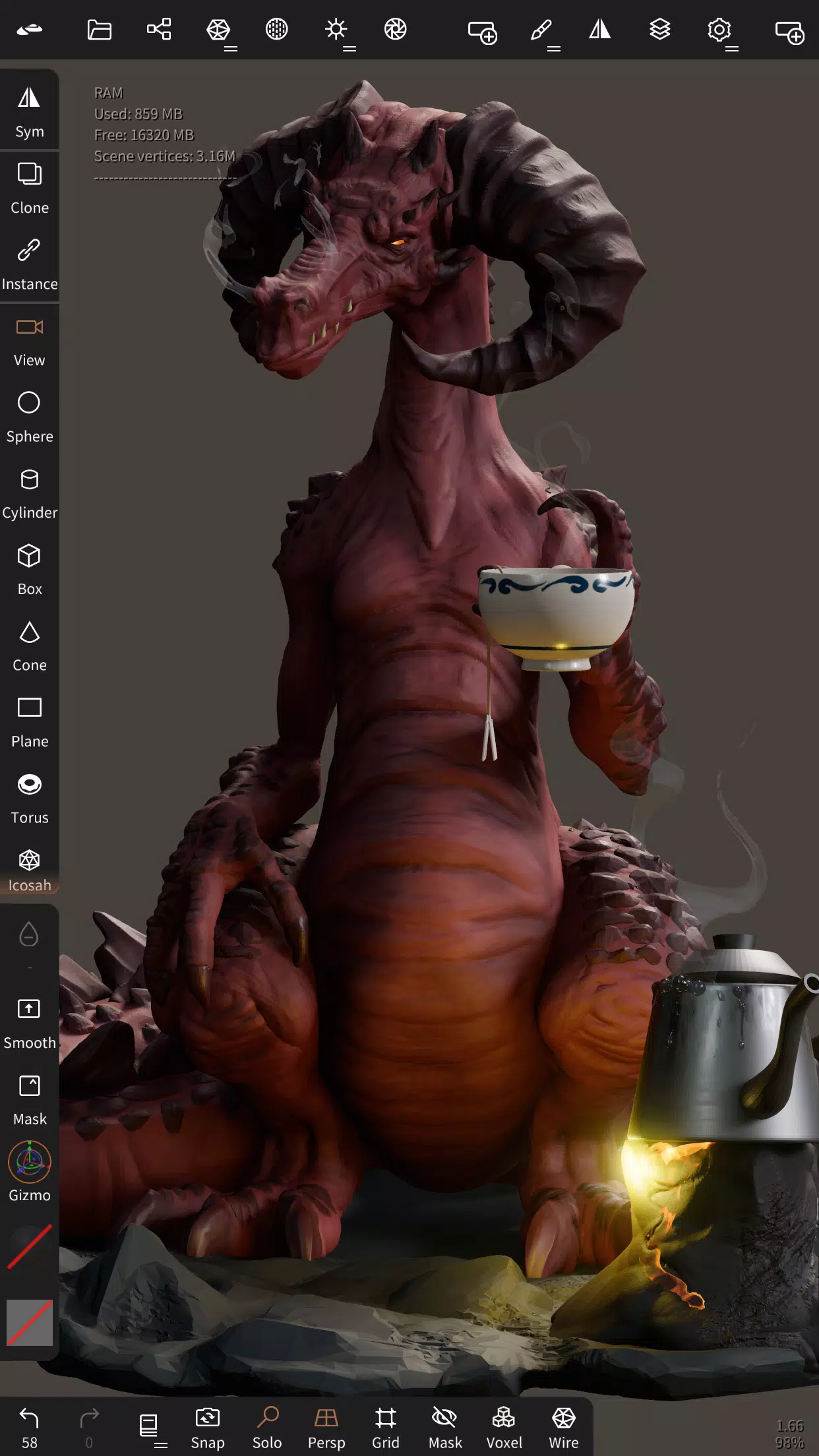 Nomad Sculpt ဖန်သားပြင်ဓာတ်ပုံ 1