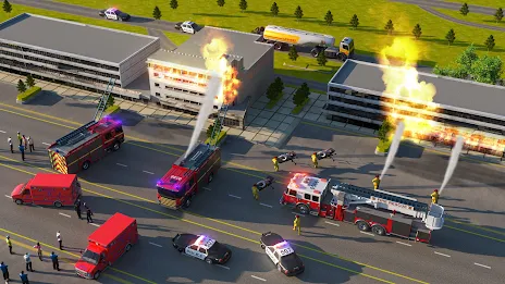 911 Rescue Fire Truck 3d Games स्क्रीनशॉट 1