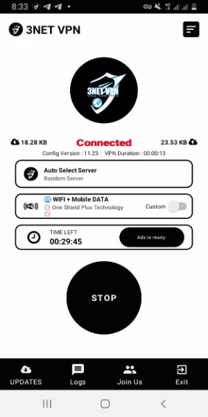 3NET VPN Captura de pantalla 0