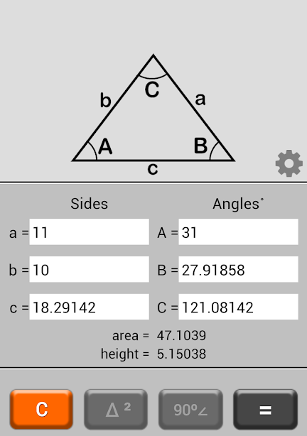 Schermata Triangle Calculator 0