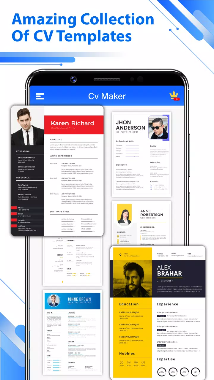 Resume Builder - PDF CV Maker 스크린샷 2