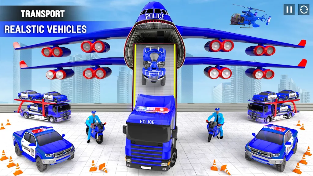 Police Car transporter Game 3D 스크린샷 3