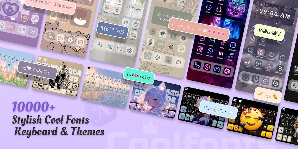 Cool Fonts – Keyboard & Themes Mod 스크린샷 0