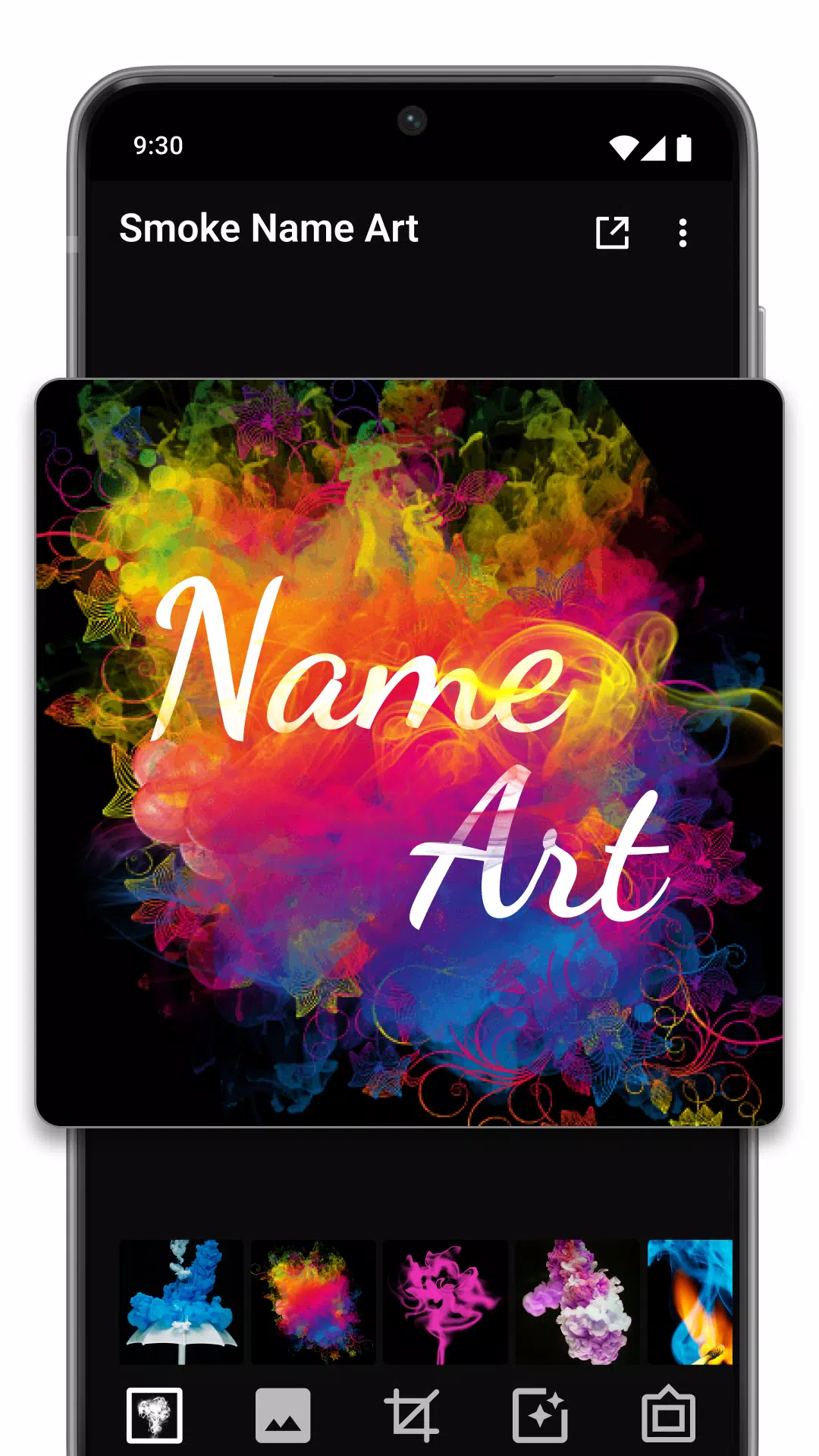 Smoke Name Art Maker Captura de tela 3