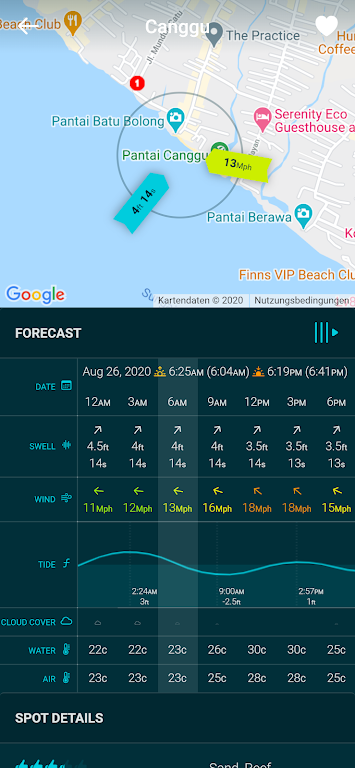 Spotadvisor Surf Forecast Ekran Görüntüsü 1