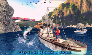 Big Fishing Ship Simulator 3D Ảnh chụp màn hình 1