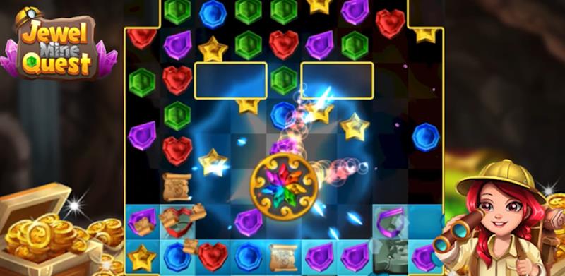 Jewel Mine Quest: Match-3 Schermafbeelding 0