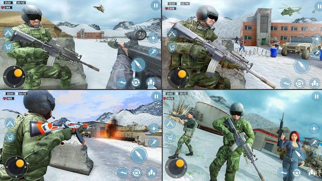 Modern Commando 3D: Army Games Mod স্ক্রিনশট 1