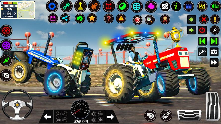 Indian Tractor Tochan Game 3d Ảnh chụp màn hình 2