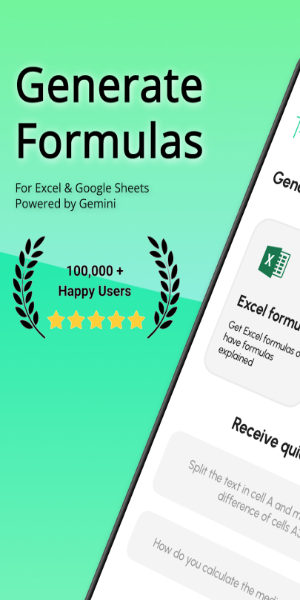 Sheets AI: Formula Generator Captura de tela 1