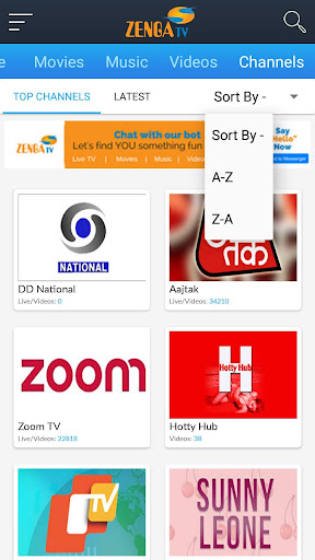 ZengaTV Mobile TV Live TV ภาพหน้าจอ 3
