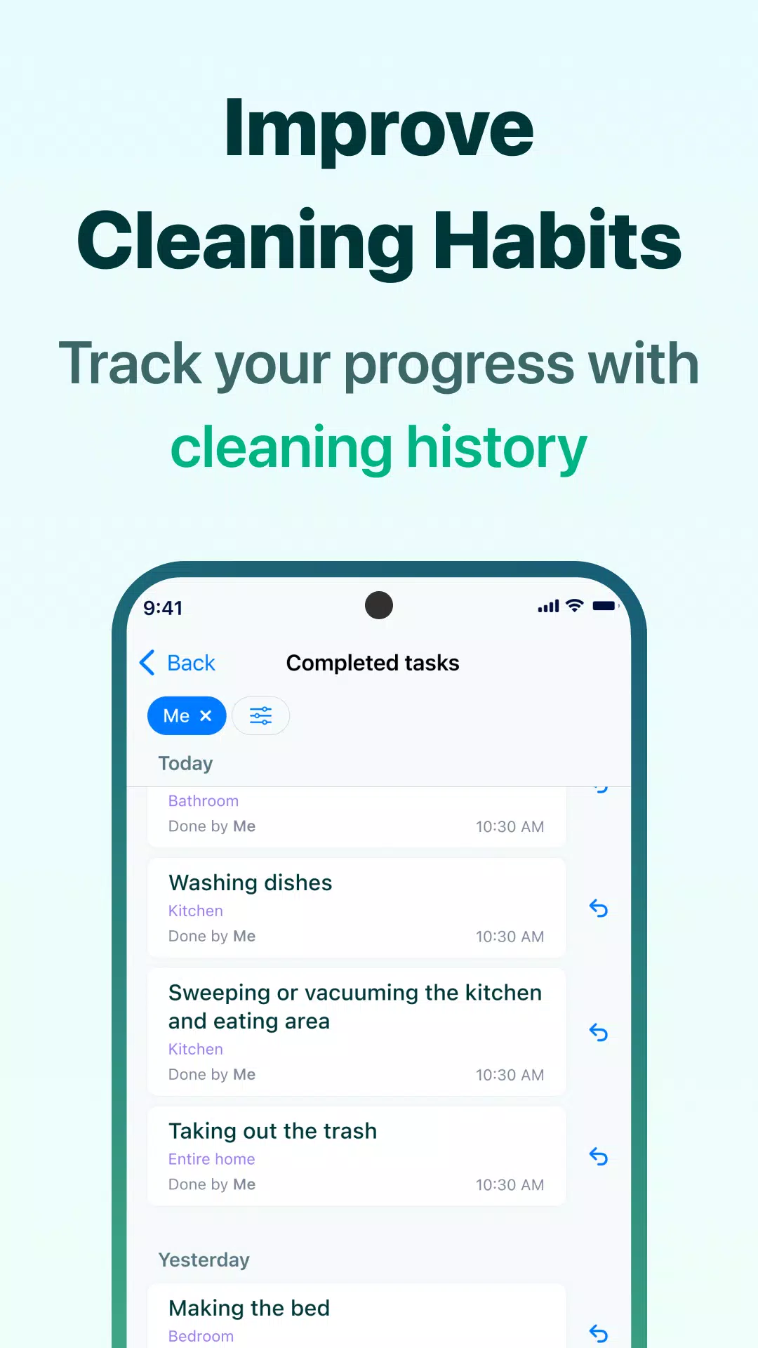 Schermata House Chores Cleaning Schedule 2