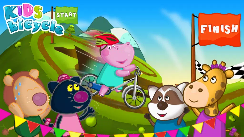 Hippo Bicycle: Kids Racing 螢幕截圖 0