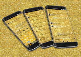 SMS Messages GlitterGold Glass 螢幕截圖 0