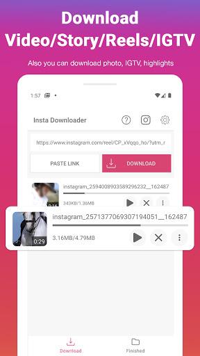 Video Downloader For Insta - IG Stories, Reels ภาพหน้าจอ 0